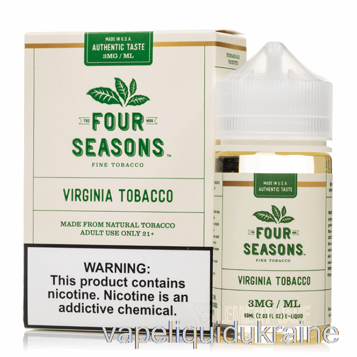 Vape Liquid Ukraine Virginia Tobacco - Four Seasons - 60mL 12mg